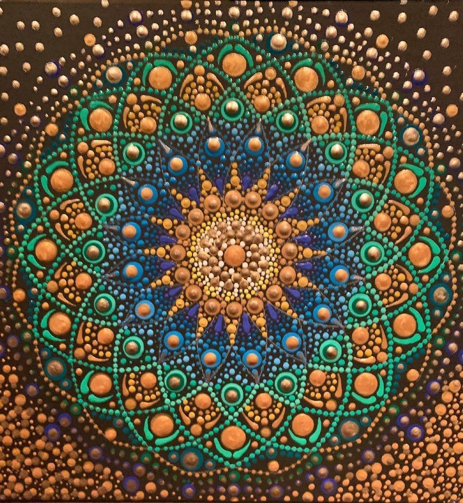 Adrastea — Acrylic, 12” square mounted on 14” cradleboard